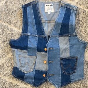 Wrangler x Lainey Wilson Blue Patchwork Denim Vest